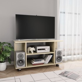 vidaXL TV-Schrank mit Rollen Sonoma-Eiche 80x40x45 cm Holzwerkstoff