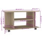vidaXL TV-Schrank mit Rollen Sonoma-Eiche 80x40x45 cm Holzwerkstoff vidaXL TV-Schrank mit Rollen Sonoma-Eiche 80x40x45 cm Holzwerkstoff