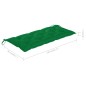 vidaXL Gartenbank mit Grüner Auflage 120 cm Massivholz Teak 