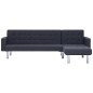 vidaXL Schlafsofa in L-Form Dunkelgrau Polyester vidaXL Schlafsofa in L-Form Dunkelgrau Polyester