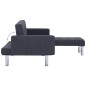 vidaXL Schlafsofa in L-Form Dunkelgrau Polyester vidaXL Schlafsofa in L-Form Dunkelgrau Polyester