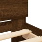 vidaXL Bettgestell mit Kopfteil Braun Eiche-Optik 140x190 cm vidaXL Bettgestell mit Kopfteil Braun Eiche-Optik 140x190 cm