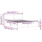vidaXL Bettgestell mit Kopfteil Braun Eiche-Optik 140x190 cm vidaXL Bettgestell mit Kopfteil Braun Eiche-Optik 140x190 cm