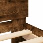 vidaXL Bettgestell mit Kopfteil Räuchereiche 140x190 cm