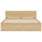 vidaXL Bettgestell mit Kopfteil Sonoma-Eiche 140x190 cm vidaXL Bettgestell mit Kopfteil Sonoma-Eiche 140x190 cm
