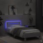 vidaXL Bettgestell mit Kopfteil und LED-Leuchten Weiß 90x200 cm vidaXL Bettgestell mit Kopfteil und LED-Leuchten Weiß 90x200 cm