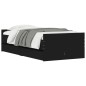 vidaXL Bettgestell mit Schubladen Schwarz 90x190 cm vidaXL Bettgestell mit Schubladen Schwarz 90x190 cm