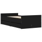 vidaXL Bettgestell mit Schubladen Schwarz 90x190 cm vidaXL Bettgestell mit Schubladen Schwarz 90x190 cm