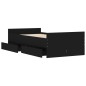 vidaXL Bettgestell mit Schubladen Schwarz 90x190 cm vidaXL Bettgestell mit Schubladen Schwarz 90x190 cm
