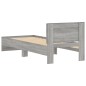 vidaXL Bettgestell mit Kopfteil Grau Sonoma 90x190 cm Holzwerkstoff vidaXL Bettgestell mit Kopfteil Grau Sonoma 90x190 cm Holzwerkstoff