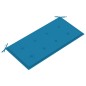 Gartenbank mit Blauer Auflage 112 cm Massivholz Teak Gartenbank mit Blauer Auflage 112 cm Massivholz Teak