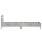 vidaXL Bettgestell mit Kopfteil und LED-Leuchten Betongrau 90x190 cm vidaXL Bettgestell mit Kopfteil und LED-Leuchten Betongrau 90x190 cm