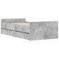 vidaXL Bettgestell mit Schubladen Betongrau 90x190 cm vidaXL Bettgestell mit Schubladen Betongrau 90x190 cm