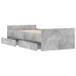 vidaXL Bettgestell mit Schubladen Betongrau 90x190 cm vidaXL Bettgestell mit Schubladen Betongrau 90x190 cm