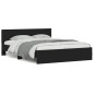 vidaXL Bettgestell mit Kopfteil Schwarz 140x190 cm vidaXL Bettgestell mit Kopfteil Schwarz 140x190 cm
