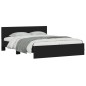 vidaXL Bettgestell mit Kopfteil Schwarz 140x190 cm vidaXL Bettgestell mit Kopfteil Schwarz 140x190 cm