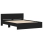 vidaXL Bettgestell mit Kopfteil Schwarz 140x190 cm vidaXL Bettgestell mit Kopfteil Schwarz 140x190 cm