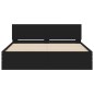 vidaXL Bettgestell mit Kopfteil Schwarz 140x190 cm vidaXL Bettgestell mit Kopfteil Schwarz 140x190 cm