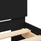 vidaXL Bettgestell mit Kopfteil Schwarz 140x190 cm vidaXL Bettgestell mit Kopfteil Schwarz 140x190 cm