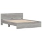 vidaXL Bettgestell mit Kopfteil Grau Sonoma 140x190 cm vidaXL Bettgestell mit Kopfteil Grau Sonoma 140x190 cm