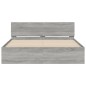 vidaXL Bettgestell mit Kopfteil Grau Sonoma 140x190 cm vidaXL Bettgestell mit Kopfteil Grau Sonoma 140x190 cm