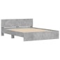 vidaXL Bettgestell mit Kopfteil Betongrau 140x190 cm vidaXL Bettgestell mit Kopfteil Betongrau 140x190 cm