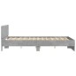 vidaXL Bettgestell mit Kopfteil Betongrau 140x190 cm vidaXL Bettgestell mit Kopfteil Betongrau 140x190 cm