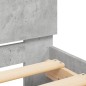 vidaXL Bettgestell mit Kopfteil Betongrau 140x190 cm vidaXL Bettgestell mit Kopfteil Betongrau 140x190 cm