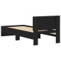 vidaXL Bettgestell mit Kopfteil Schwarz 90x190 cm Holzwerkstoff vidaXL Bettgestell mit Kopfteil Schwarz 90x190 cm Holzwerkstoff