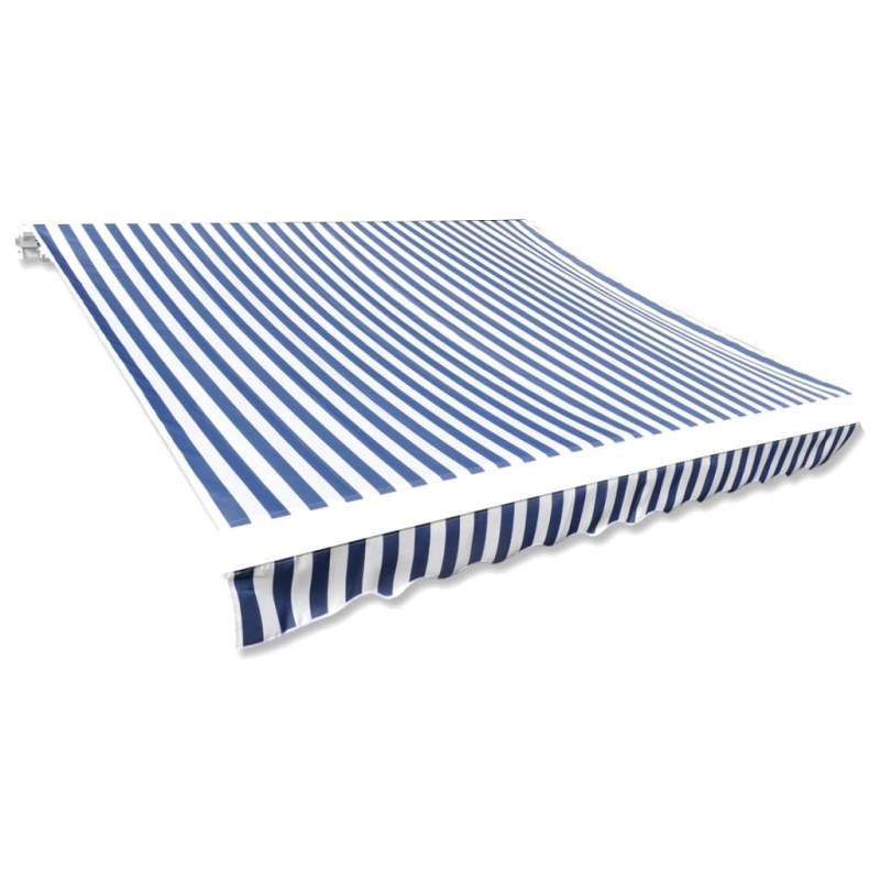 vidaXL Markisenbespannung Canvas Blau & Weiß 350x250 cm vidaXL Markisenbespannung Canvas Blau & Weiß 350x250 cm
