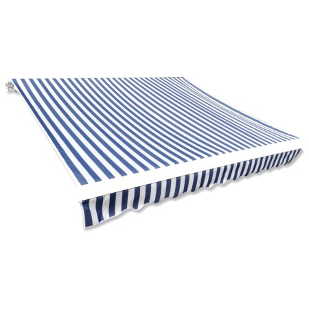 vidaXL Markisenbespannung Canvas Blau & Weiß 350x250 cm 