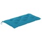 vidaXL Gartenbank mit Hellblauer Auflage 112 cm Massivholz Teak vidaXL Gartenbank mit Hellblauer Auflage 112 cm Massivholz Teak