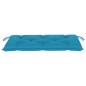 vidaXL Gartenbank mit Hellblauer Auflage 112 cm Massivholz Teak vidaXL Gartenbank mit Hellblauer Auflage 112 cm Massivholz Teak