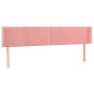vidaXL LED Kopfteil Rosa 203x16x78/88 cm Samt vidaXL LED Kopfteil Rosa 203x16x78/88 cm Samt