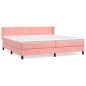 vidaXL Boxspringbett mit Matratze Rosa 200x200 cm Samt vidaXL Boxspringbett mit Matratze Rosa 200x200 cm Samt