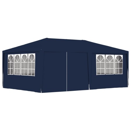 vidaXL Profi-Partyzelt mit Seitenwänden 4×6 m Blau 90 g/m²