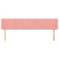 vidaXL Kopfteil mit Ohren Rosa 203x16x78/88 cm Samt