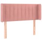 vidaXL Kopfteil mit Ohren Rosa 83x16x78/88 cm Samt vidaXL Kopfteil mit Ohren Rosa 83x16x78/88 cm Samt
