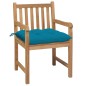 Gartenstühle 2 Stk. mit Hellblauen Kissen Massivholz Teak Gartenstühle 2 Stk. mit Hellblauen Kissen Massivholz Teak