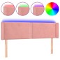 vidaXL LED Kopfteil Rosa 147x16x78/88 cm Samt vidaXL LED Kopfteil Rosa 147x16x78/88 cm Samt