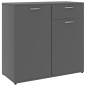 vidaXL Sideboard Grau 80x36x75 cm Holzwerkstoff vidaXL Sideboard Grau 80x36x75 cm Holzwerkstoff