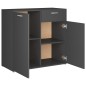 vidaXL Sideboard Grau 80x36x75 cm Holzwerkstoff vidaXL Sideboard Grau 80x36x75 cm Holzwerkstoff