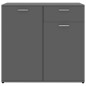 vidaXL Sideboard Grau 80x36x75 cm Holzwerkstoff vidaXL Sideboard Grau 80x36x75 cm Holzwerkstoff