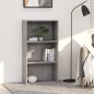vidaXL Bücherregal 3 Fächer Betongrau 60x30x114 cm Holzwerkstoff vidaXL Bücherregal 3 Fächer Betongrau 60x30x114 cm Holzwerkstoff