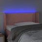 vidaXL LED Kopfteil Rosa 103x16x78/88 cm Samt