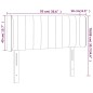 vidaXL LED Kopfteil Rosa 93x16x78/88 cm Samt