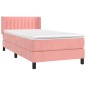 vidaXL Boxspringbett mit Matratze Rosa 90x200 cm Samt vidaXL Boxspringbett mit Matratze Rosa 90x200 cm Samt