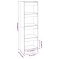 vidaXL Bücherregal/Raumteiler Sonoma-Eiche 40x30x135 cm vidaXL Bücherregal/Raumteiler Sonoma-Eiche 40x30x135 cm