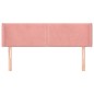 vidaXL Kopfteil mit Ohren Rosa 147x16x78/88 cm Samt vidaXL Kopfteil mit Ohren Rosa 147x16x78/88 cm Samt