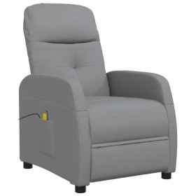 vidaXL Massagesessel Hellgrau Stoff